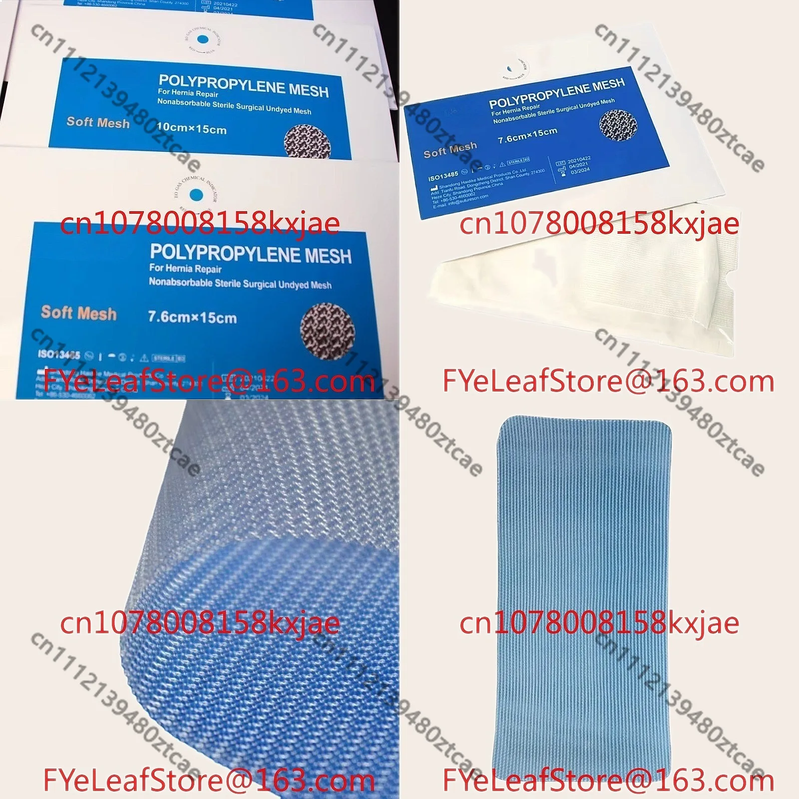 Inguinal Hernia Repair Mesh Polypropylene 6x11cm 7.6x15cm 15x15cm 30x30cm Sterile
