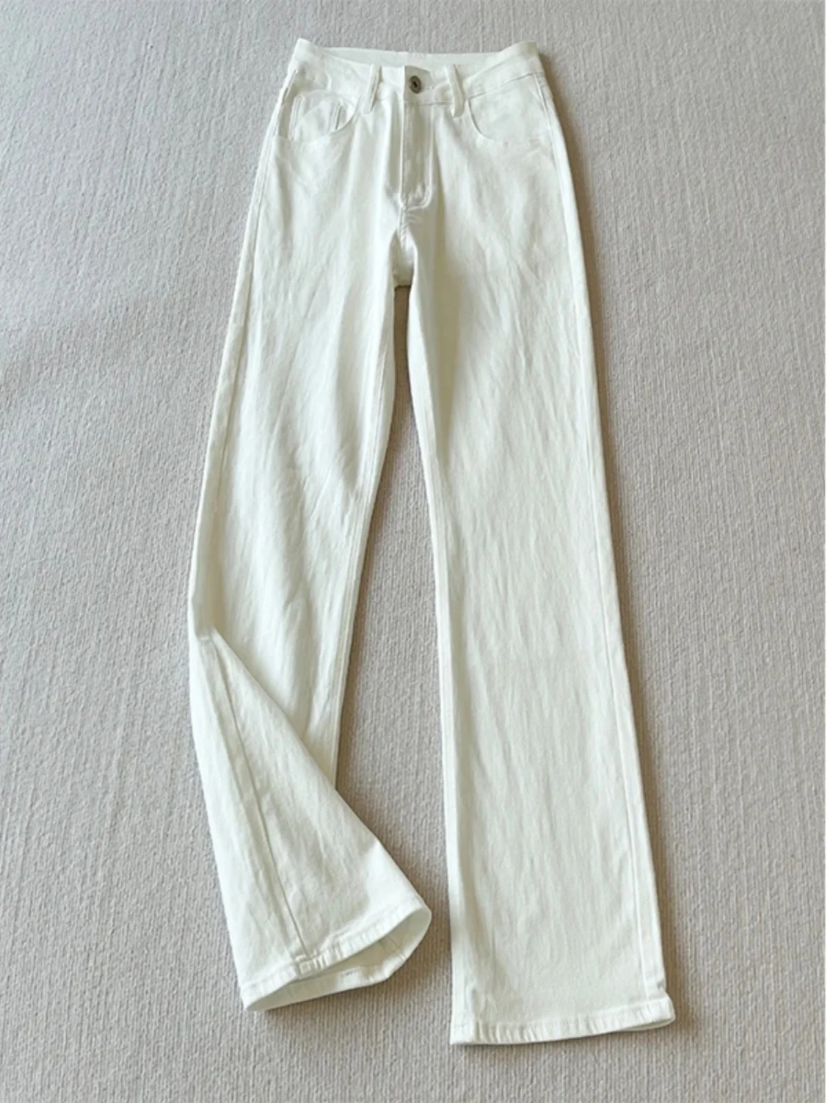 

Белые мужские джинсы прямого кроя с высокой талией в американском стиле, Cleanfit, стильные, премиум-класса, прочные, износостойкие