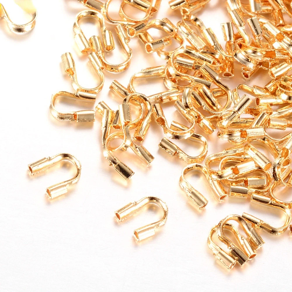 

20pcs Brass Wire Guardian Nickel Free Real 18K Gold Plated 4.5x4x1mm Hole: 0.5mm