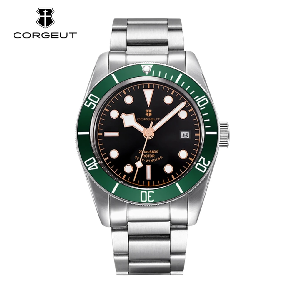 Luxury Corgeut Watches Men's Sapphire NH35/MIYOTA Automatic Mechanical Watch 41MM Stainless Steel Dive Waterproof Luminous Watch