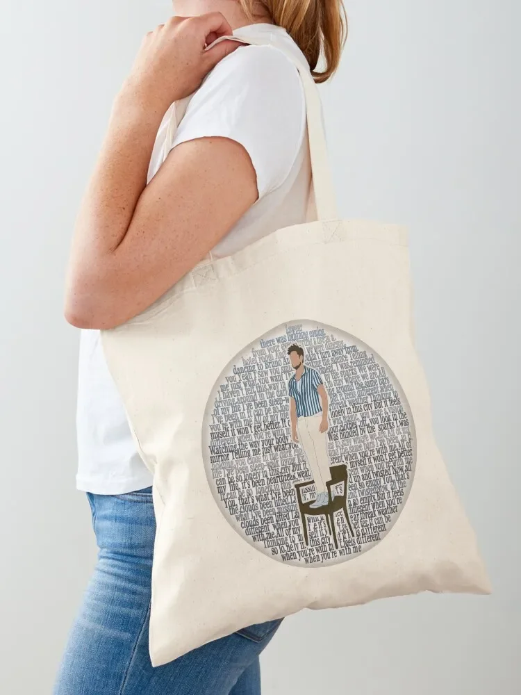 Niall Horan - Heartbreak Weather Lyric Art Tote Bag reusable grocery bags Women's shopping bag Canvas bag Lady bags