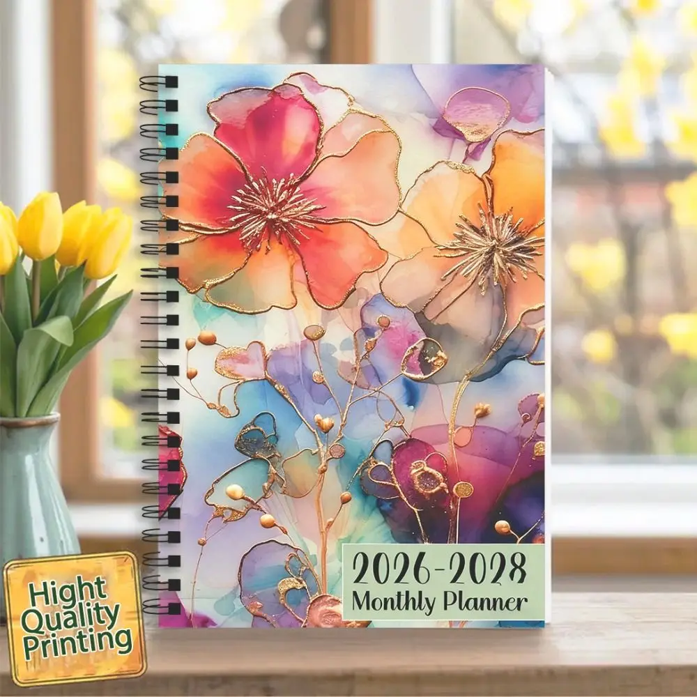 A5 مخطط شهري التقويم 100 صفحة غطاء مشهد 3 سنوات مخطط الانضباط الذاتي كفاءة مذكرات الكتابة مجلة السفر #5