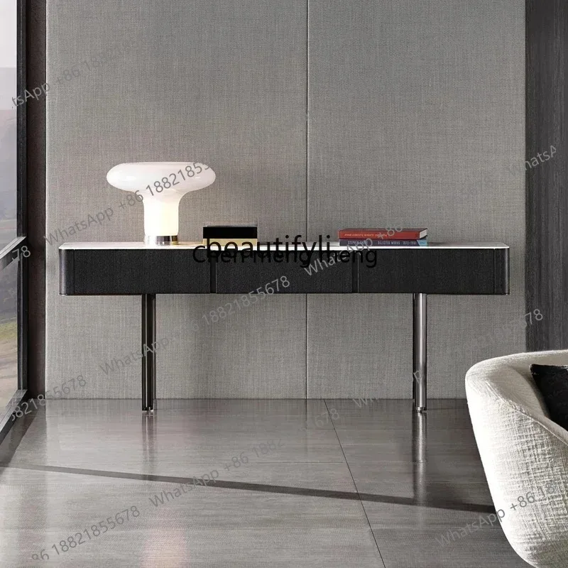 lhy 26 new LBX Italian Console Tables Nordic Living Room Post-Modern Simple and Light Luxury Marble Entrance Cabinet ss 26