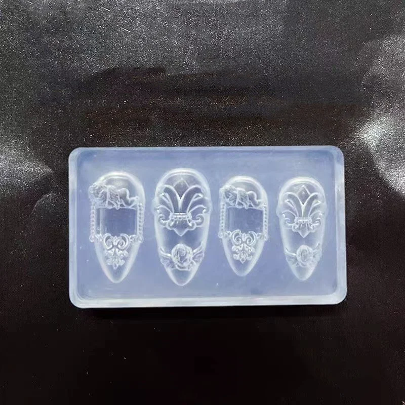 Nail Angel Photo Frame Mold 3d Carving Silicone Nailart Template