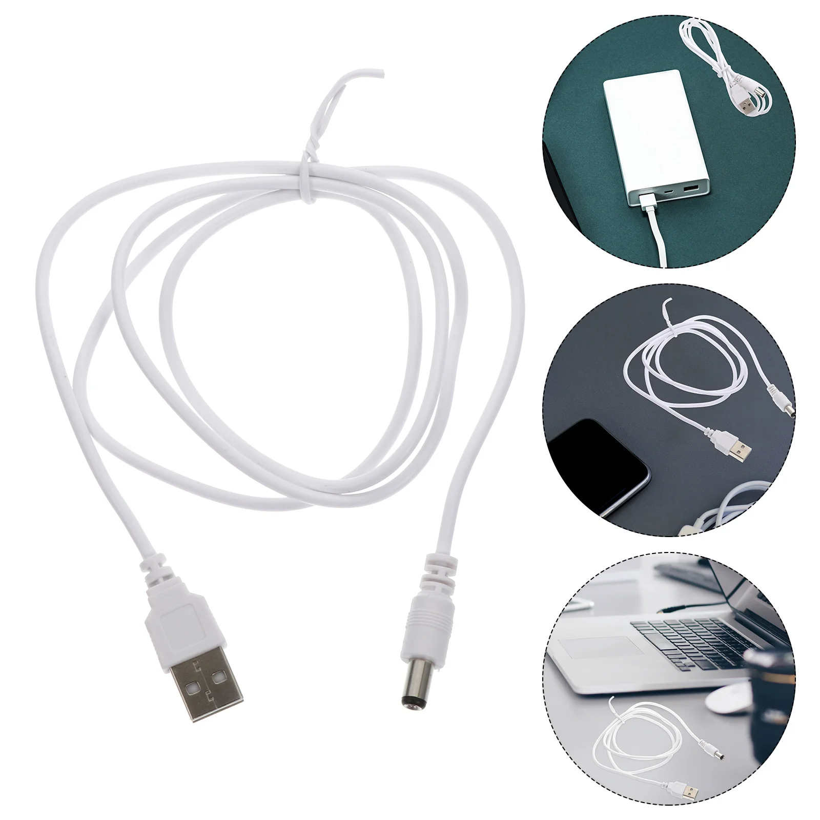 

10Pcs USB Cord USB to Dc 5.5x2.1mm Fast Charging Cord Safety Protected Replacement Cable Charging Cable