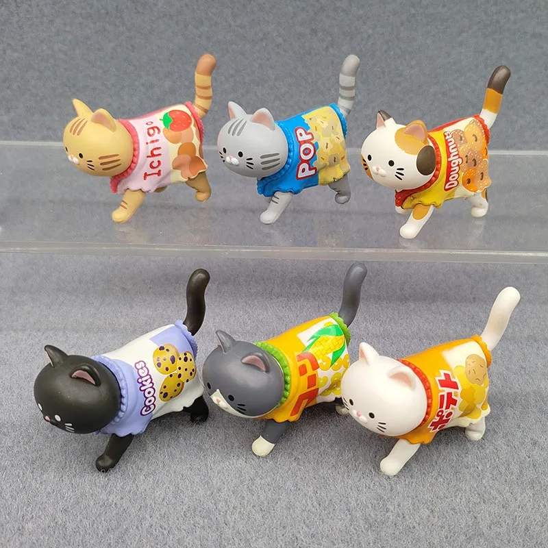 Neue Katze Blind Box Tragen Süßigkeiten verpackung kätzchen Puppen Blind Tasche Dekoration Kinder Weihnachten Geschenk Snack Katze Figur Spielzeug