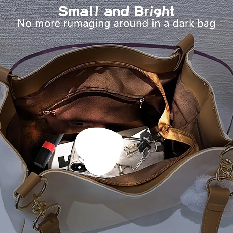 

[Bag Light]USB-Powered Heart-Shaped LED Night Light For Purses – Cute And Portable Handbag Accessory For Women, Perfect For Evening Use, Rechargeable Mini Keychain With Glow-In-The-Dark Feature, Evening Accessories
