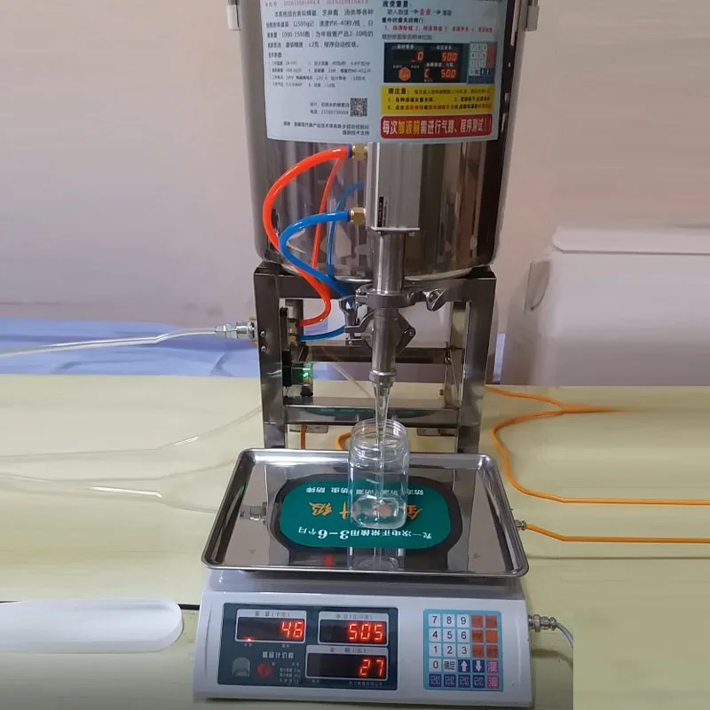 LXT Automatic Honey Sesame Paste Viscous Liquid Quantitative Weighing Anti-drip Stainless Steel Milk Filling Machine