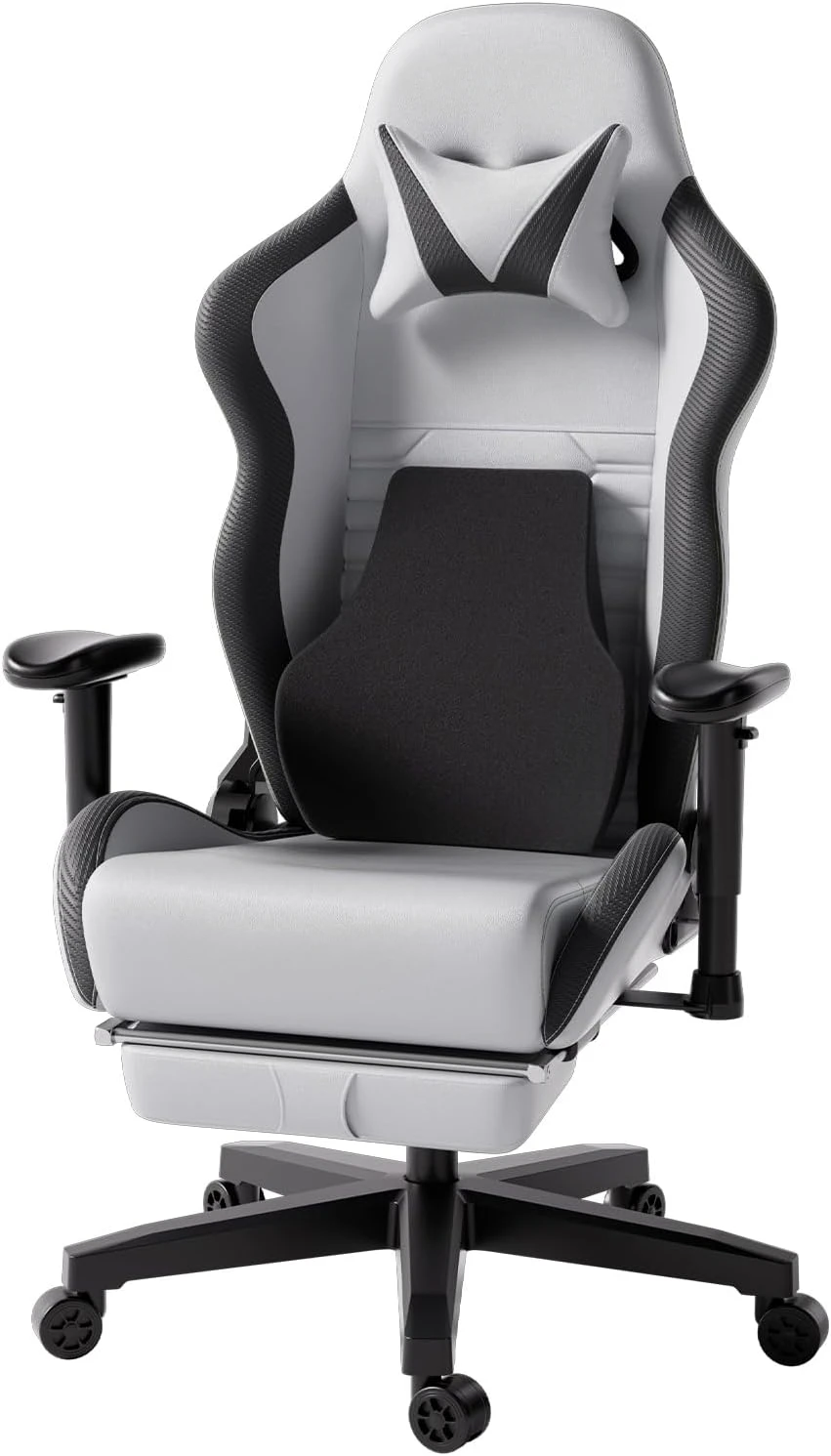 Silla para juegos, silla para PC con soporte Lumbar ergonómico, silla de trabajo giratoria ajustable con respaldo alto de cuero PU estilo carreras wi