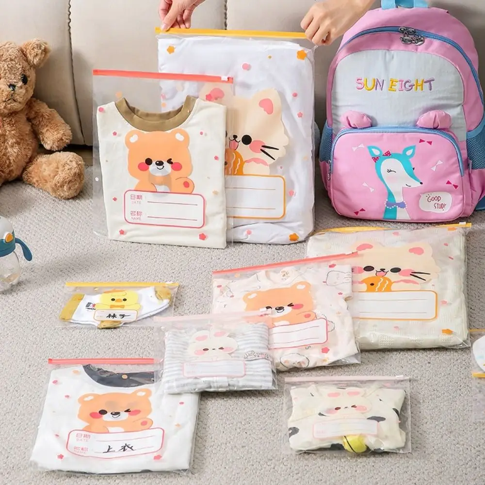 10PCS Multi-size Storage Bag Classified Portable Classified Sealed Bag Baby Clothes Storage Baby Cloth/Diaper Pouch Travel view 3