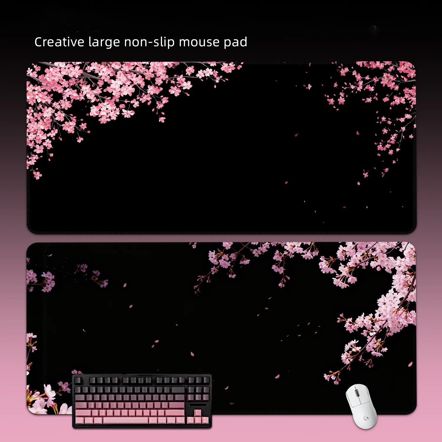 Cherry Blossom Rubber Desktop Mouse Pad Desk Mat Gaming Mats Anti-Slip Durable Pc Accessories Laptop Study & Office Mouse Mat