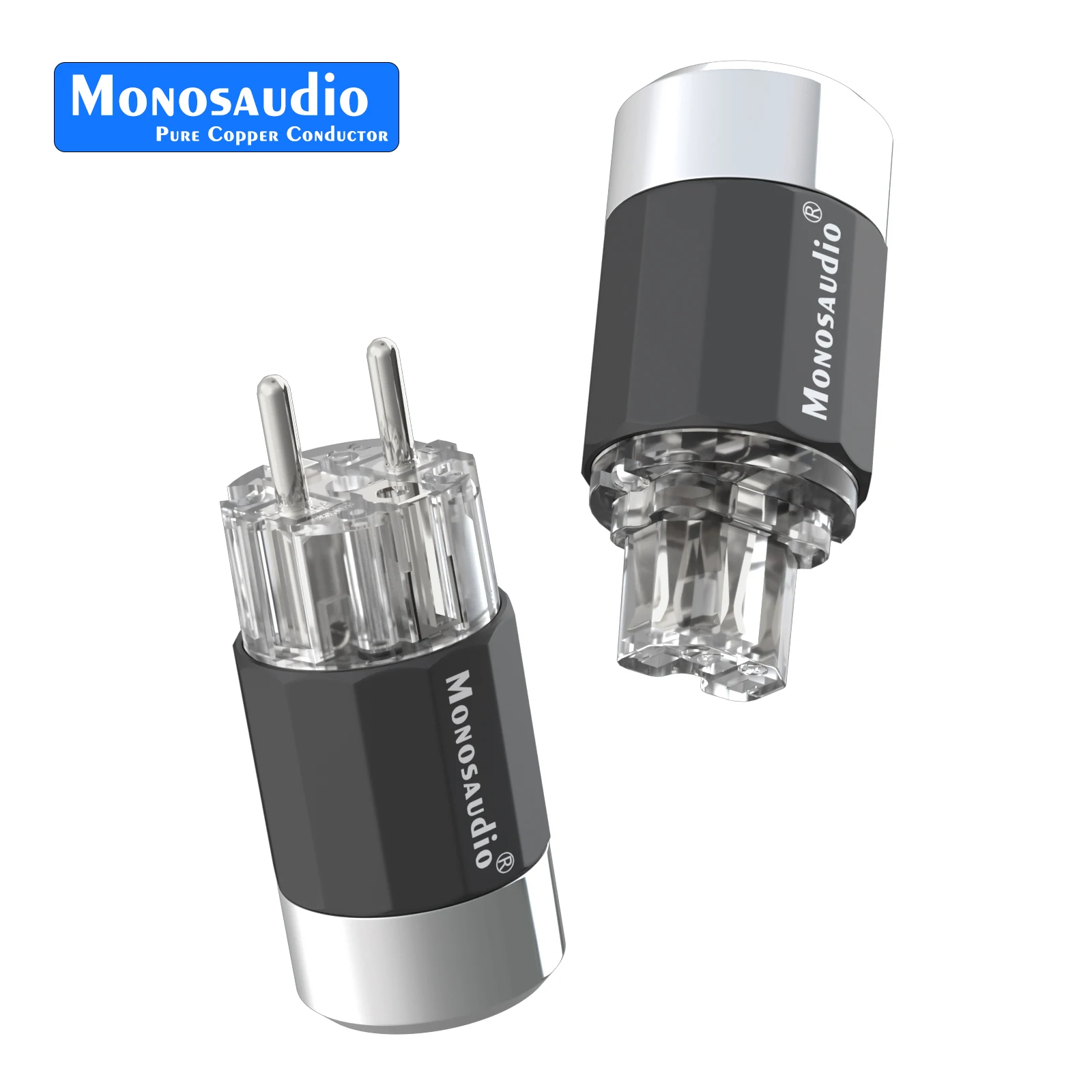 Monosaudio EMF109 الاتحاد الأوروبي/الولايات المتحدة قابس طاقة 99.99% النحاس النقي الذهب/الروديوم مطلي C15/13 موصل الطاقة لكابل الطاقة HIFI