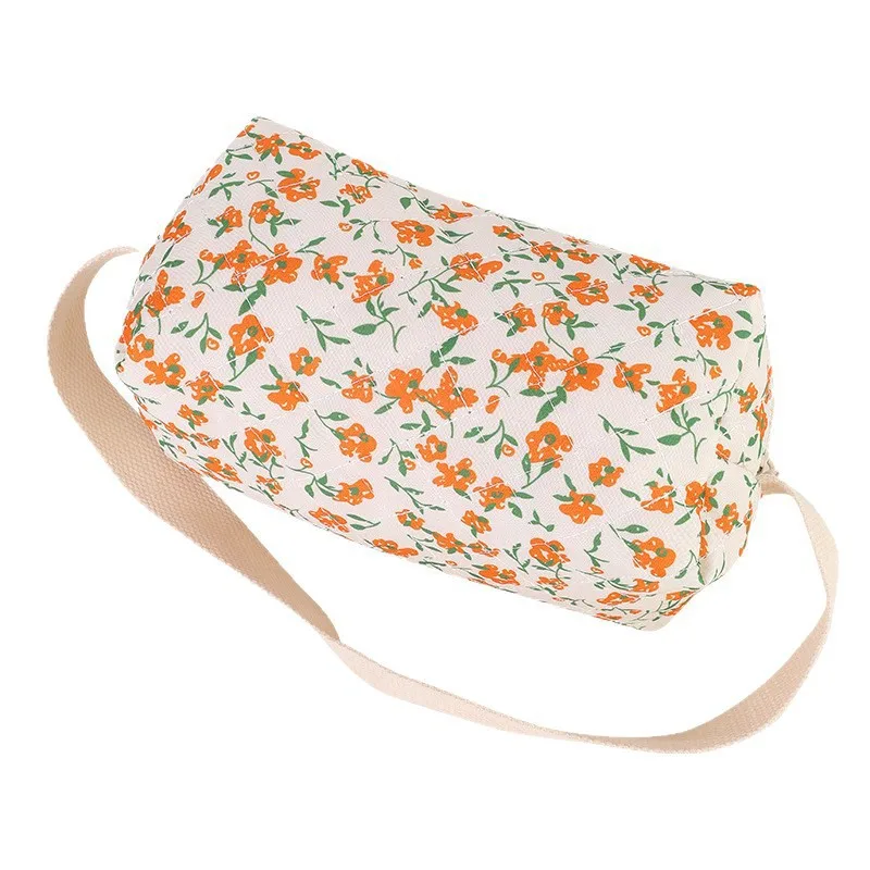 Simple Portable Gardenia Pencil Case Simple Ins High-value Student Storage Stationery Bag Cosmetic Bag Large Capacity