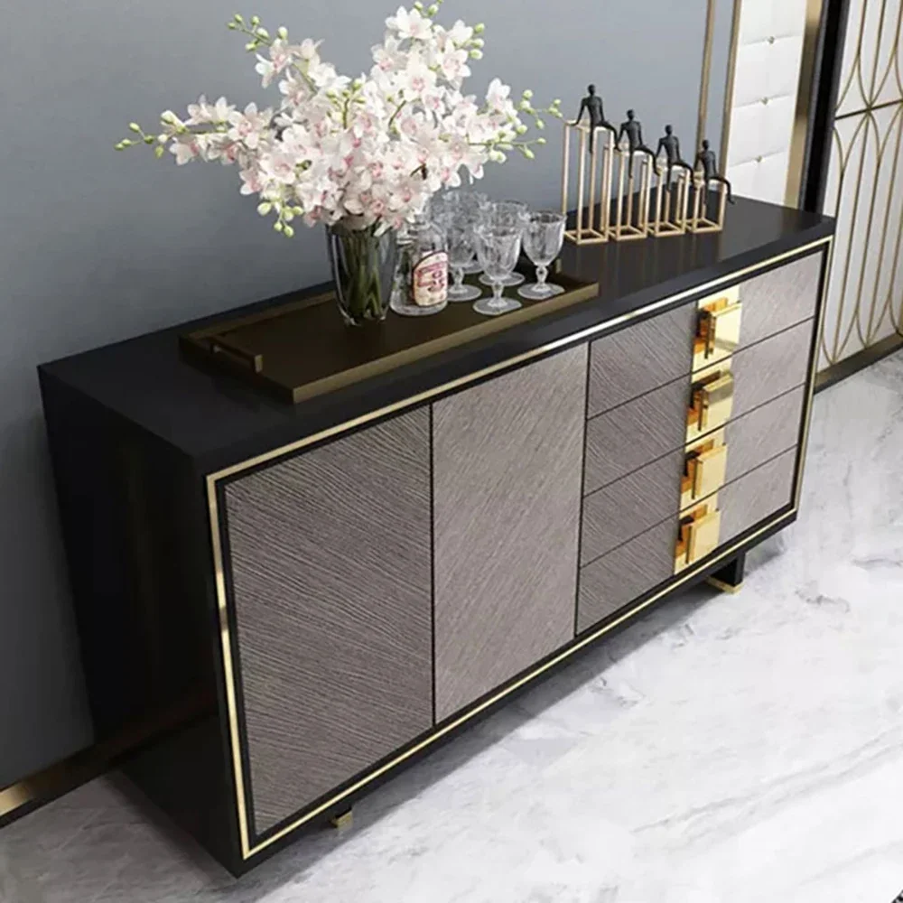 Sideboard โมเดิร์น Minimalist Luxury Home Nordic ห้องนั่งเล่นห้องครัวแบบบูรณาการ Locker Rack ตู้ไวน์