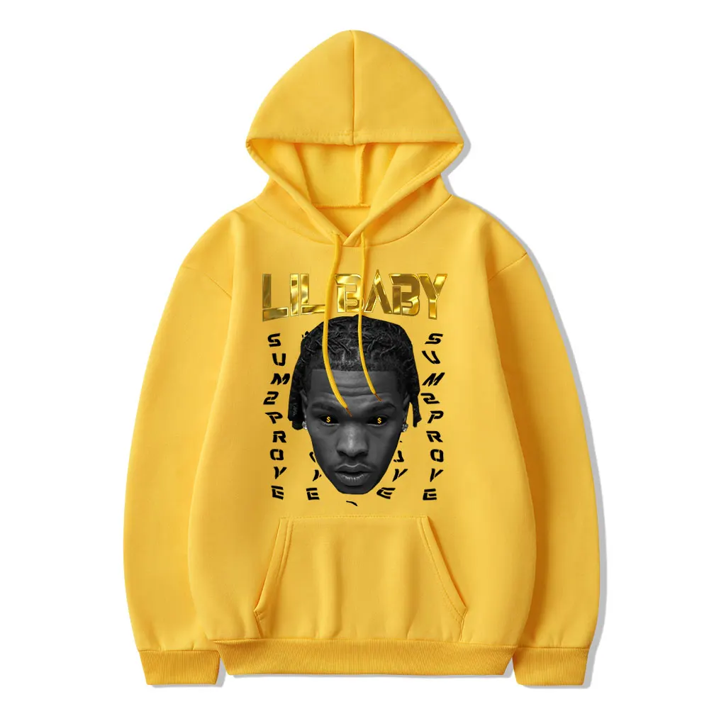 90er Jahre Rapper Lil Baby Grafik Hoodie Männer Frauen Hip Hop Vintage Kapuze Sweatshirt lässige Baumwolle übergroße Hoodies Streetwear