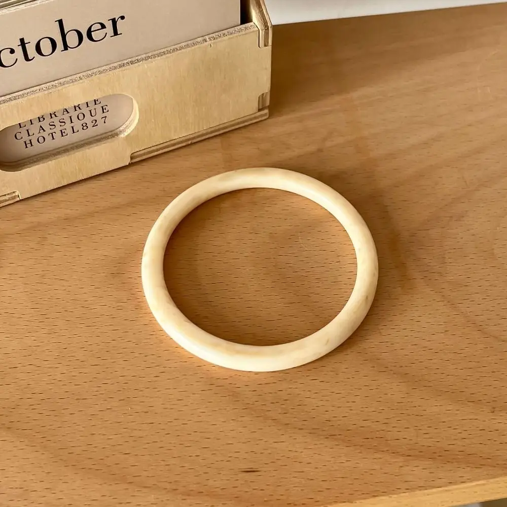 Elegant Smudged Fine Bangles Colorful Smooth Round Resin Bracelets Exaggerated Thin Wrist Bracelets Gifts