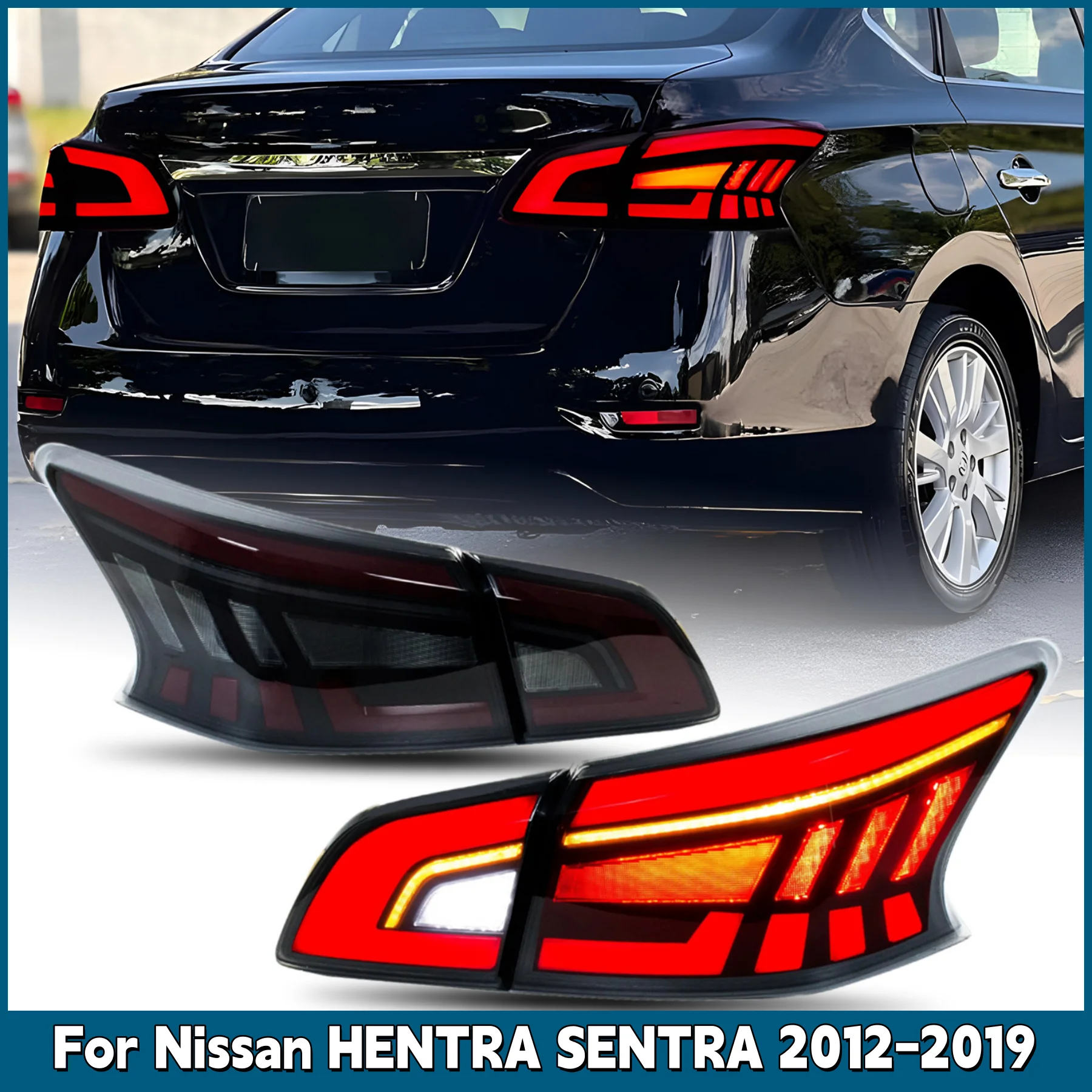 

Автомобильный задний фонарь в сборе для Nissan HENTRA SENTRA 2012-2019, светодиодный поворотный ходовой фонарь в сборе