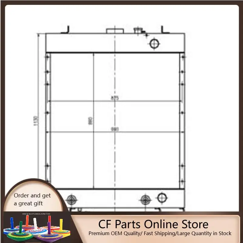 

Buy 14X-03-11312 Water Tank Radiator Core For Komatsu D65EX-12 D65EX-15 D85E-SS-2