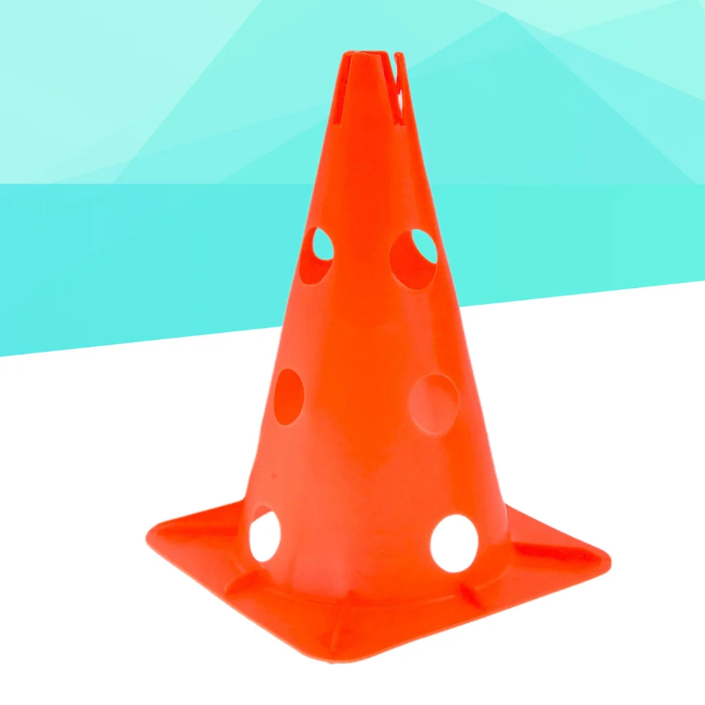 

5 Pcs Football Obstacle Logo Cone Slotted Cones Windproof with Hole Foldable Marker