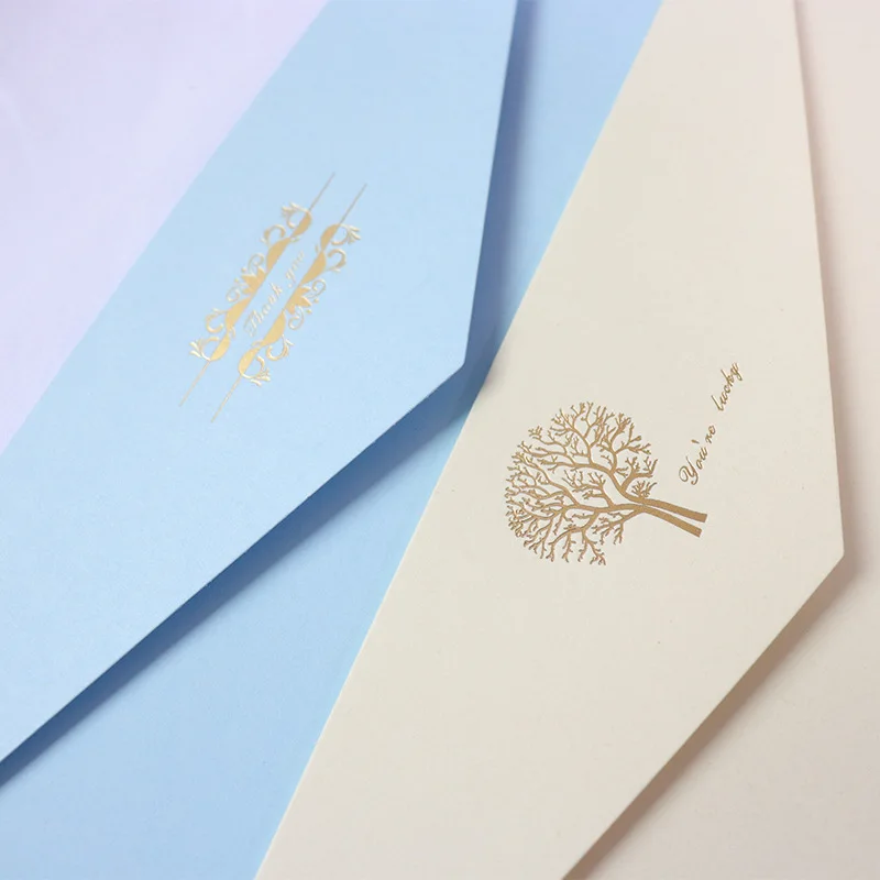 10pcs/lot 22x11cm Retro Colored European Envelope High-end Message Postcard Invitations Busines Wedding Postcard Envelope Letter