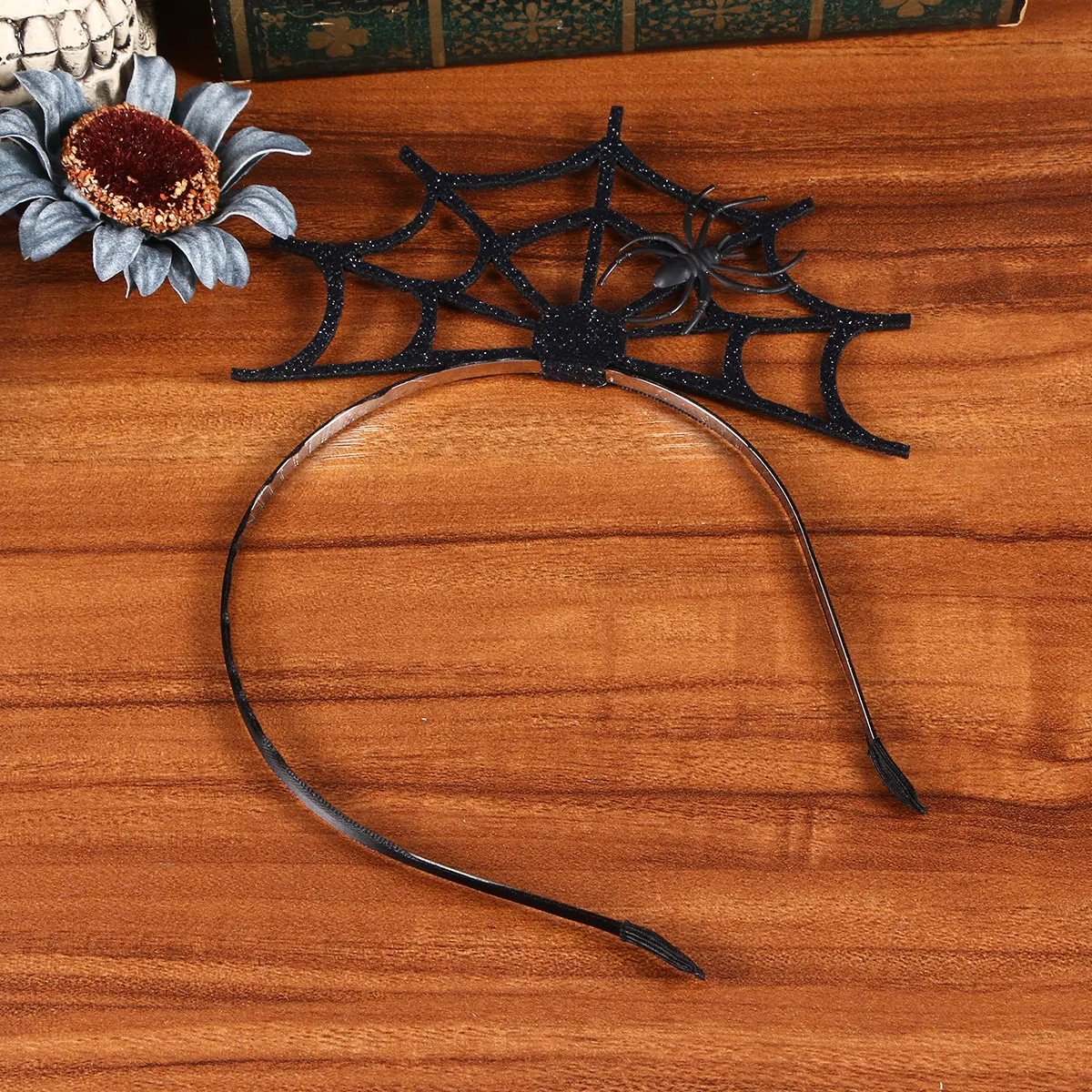 

2pcs Spider Web Hair Band Halloween Party Headwear Fancy Web Hairband Fun Hair Hoop For Cosplay Prop