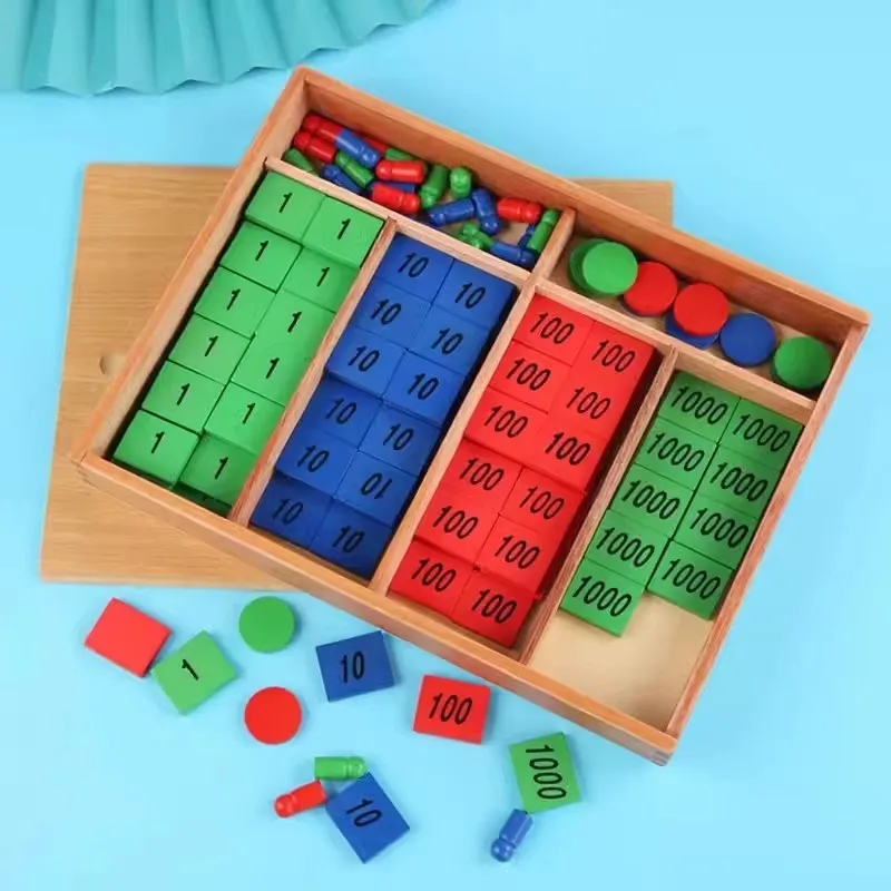 Stamp Game Wooden Toy Montessori Early Digital Learning Tool Arithmetic Math Wood Puzzle Number Boy Girl birthday Gift 1pc