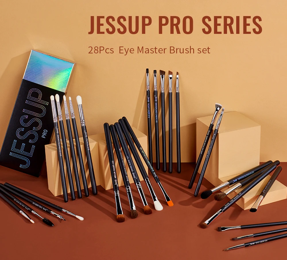 Jessup Eye Makeup Brushes Set,Professional Makeup Brush,Synthetic Eye Blending Brush Eyeshadow Brush Eyebrow Crease Shader T341