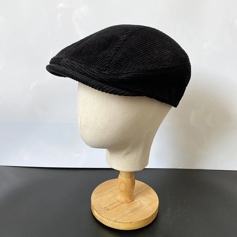 New Womens Mens Cotton Ivy Cap Women Beret Cabbie Driver Hat Newsboy Hat Autumn Winter Flat Hats Gray Vintage Gatsby Beret 08