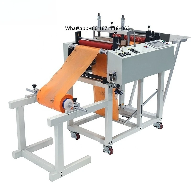 RS-600TD Nylon Bottom Cutting And Sealing Machine Pouch Cutting Machine Plastic Polythene Bag Making Machine