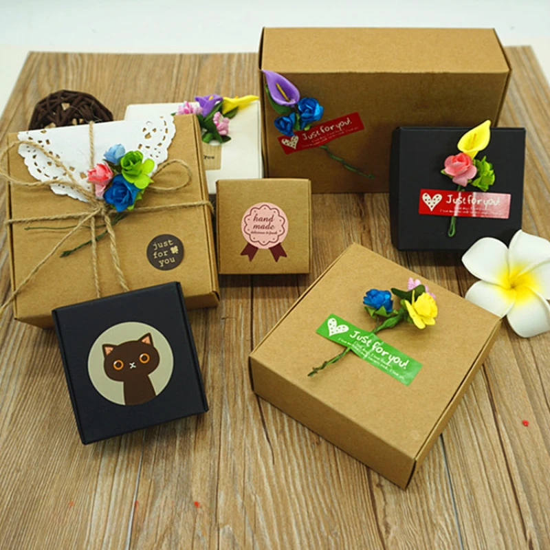 Kraft Packaging Carton, Festival Party Gift Box, Soap Carton, Supports Customized Size and Logo, 21Size, 100Pcs Lot