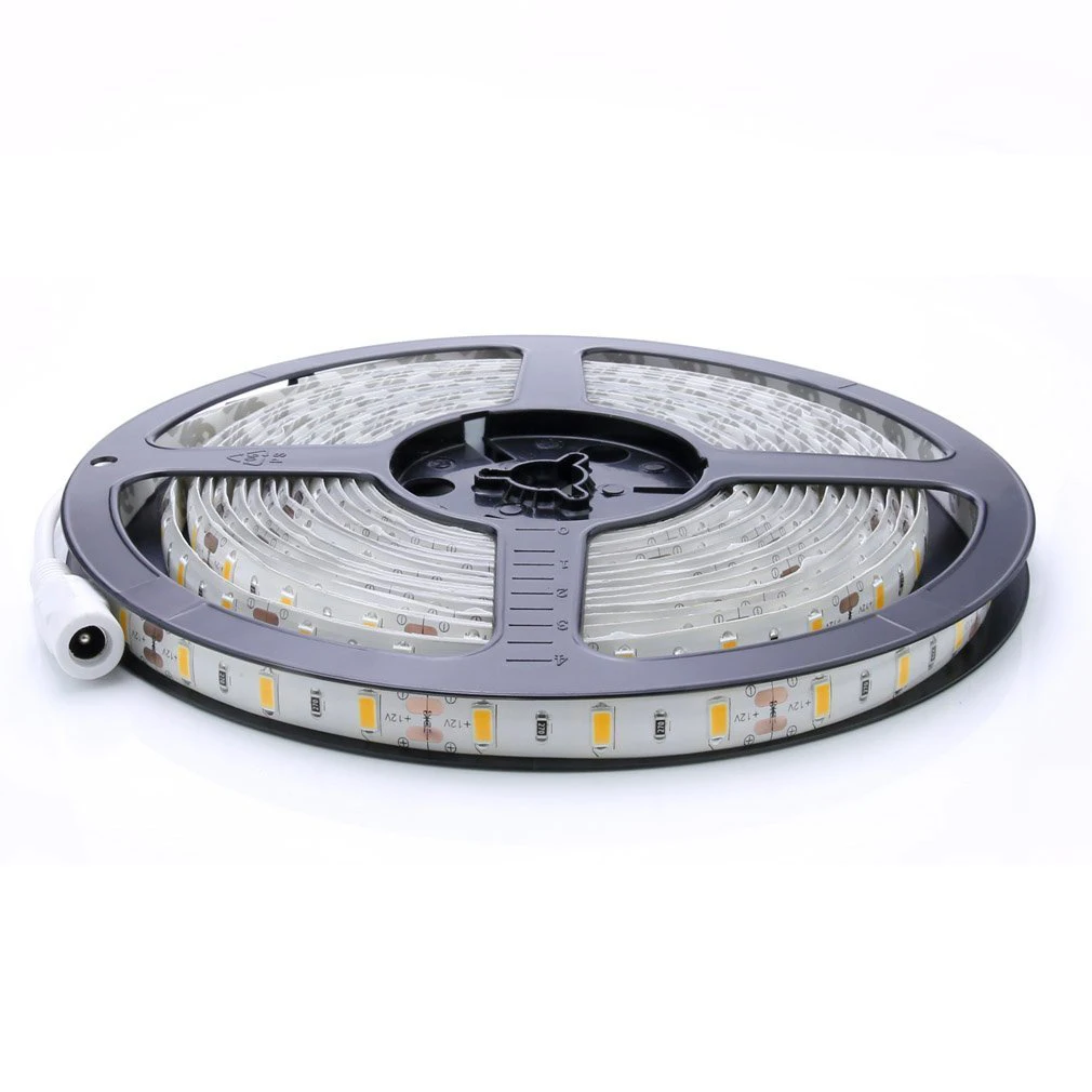 

Горячие новые гибкие 5 м постоянного тока 12 В 36 Вт SMD 2835x300 светодиодов IP20 теплый белый (3000 К) светодиодные ленты