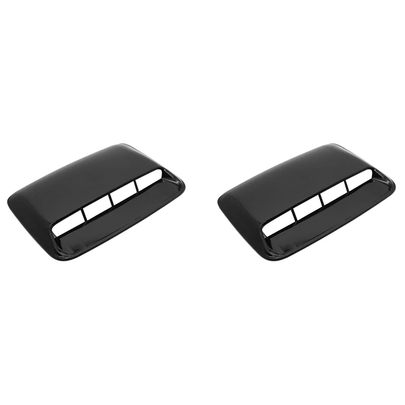 

2X автомобильная универсальная яркая черная крышка вентиляционного отверстия на капоте для Infiniti Mazda Tesla, крышка впускного отверстия на капоте с воздушным потоком