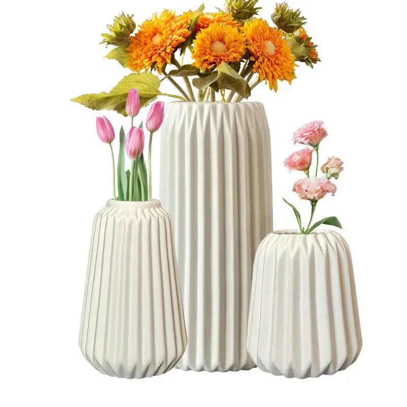 Ceramic Vase Home Decoration Floral Vases Set Dried Flowers Crafts Home Ornaments For Coffee Bar Hotel Restaurant