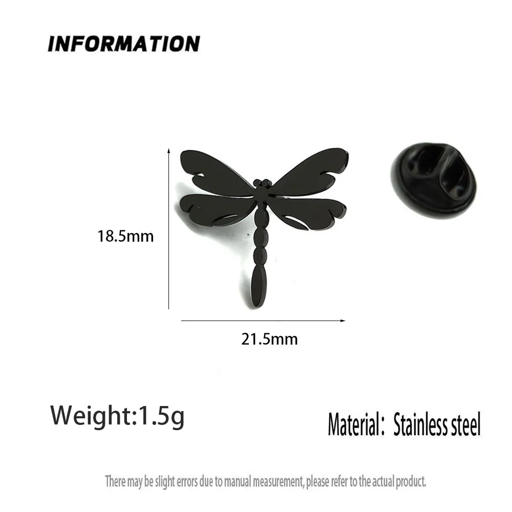 New Dragonfly Gold Plated 18K Stainless Steel Brooch, Waterproof and Fading Badge Set, Suit Lapel Pin, Wedding Party Wear