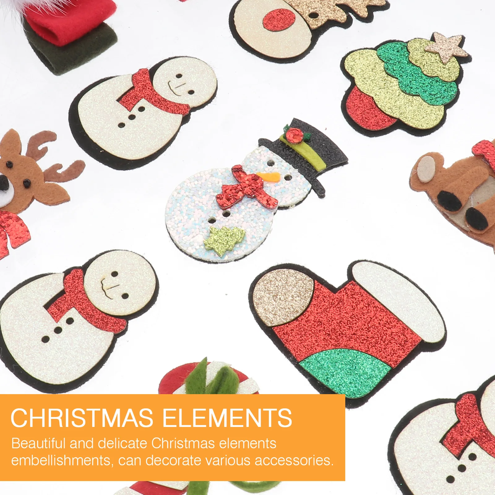 

13pcs Hair Clip Materials Christmas Diy Accessories For Headbands Brooches Party Decor Simple Clip Ponytail Holder Craft