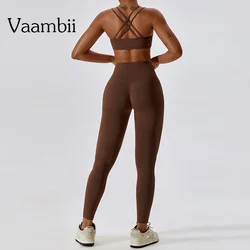 Sports Bra Leggings Suit Workout Sets Womens Workout Push Up Clothes Gym Pilates Fitness Suit Women's Tracksuit Athletic Wear