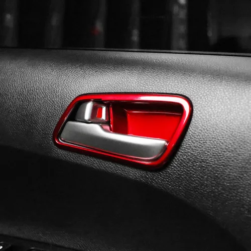 Imagen 1 del producto Cubierta de marco de manija de puerta Interior de coche rojo para Kia Morning 2021, 2022, 2023, accesorios interiores