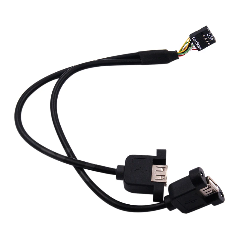 Внутренняя-материнская-плата-9-контактный-шаг-254-мм-двойной-порт-usb-20-гнездовой-винтовой-замок-кабель-для-крепления-на-панели-30-см