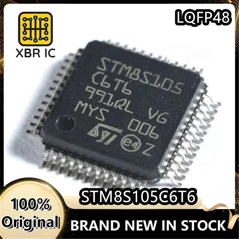 

(5/20 pieces) STM8S105C6T6 LQFP-48 16MHz/32KB Flash/8-bit Microcontroller-MCU New original authentic spot fast delivery