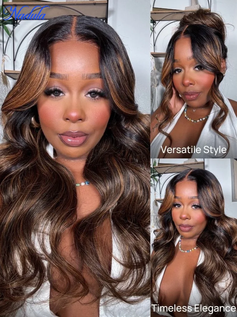 

Nadula 7x5 Bye Bye Knots™ & 13x4 Pre-Everything Wig Glueless Lace Balayage Highlight Body Wave Wig No Burden Human Hair Wigs