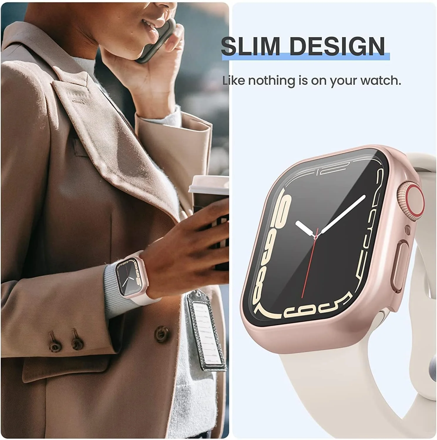 3pcs Watch Case+Glass for Apple Watch 40/41/42/44/45/46mm Scratch-resistant full-coverage protective case for Series11 10 987654 image 5