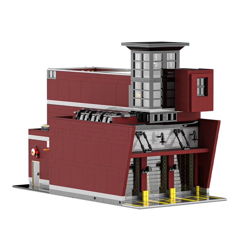 

IN STOCK MOC City Fire Station Building Blocks Assembling Fire truck Bricks Model DIY Toys for Children Birthday Gift Set