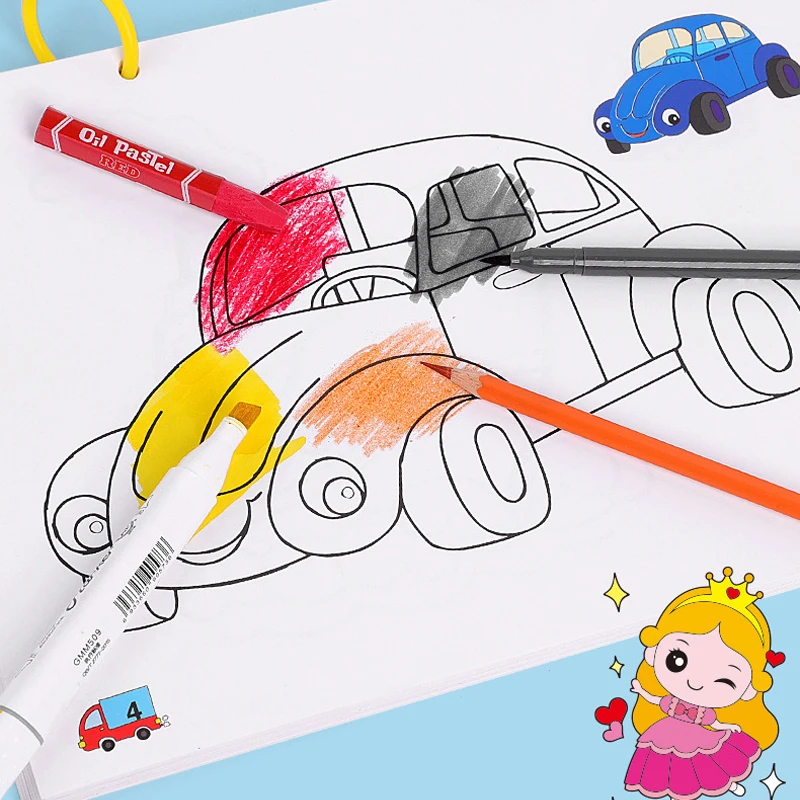 

Детская раскраска для детей 3-6 лет, тетрадь для рисования каллиграфии, детский сад, граффити, раскраска, картина, книга для рисования