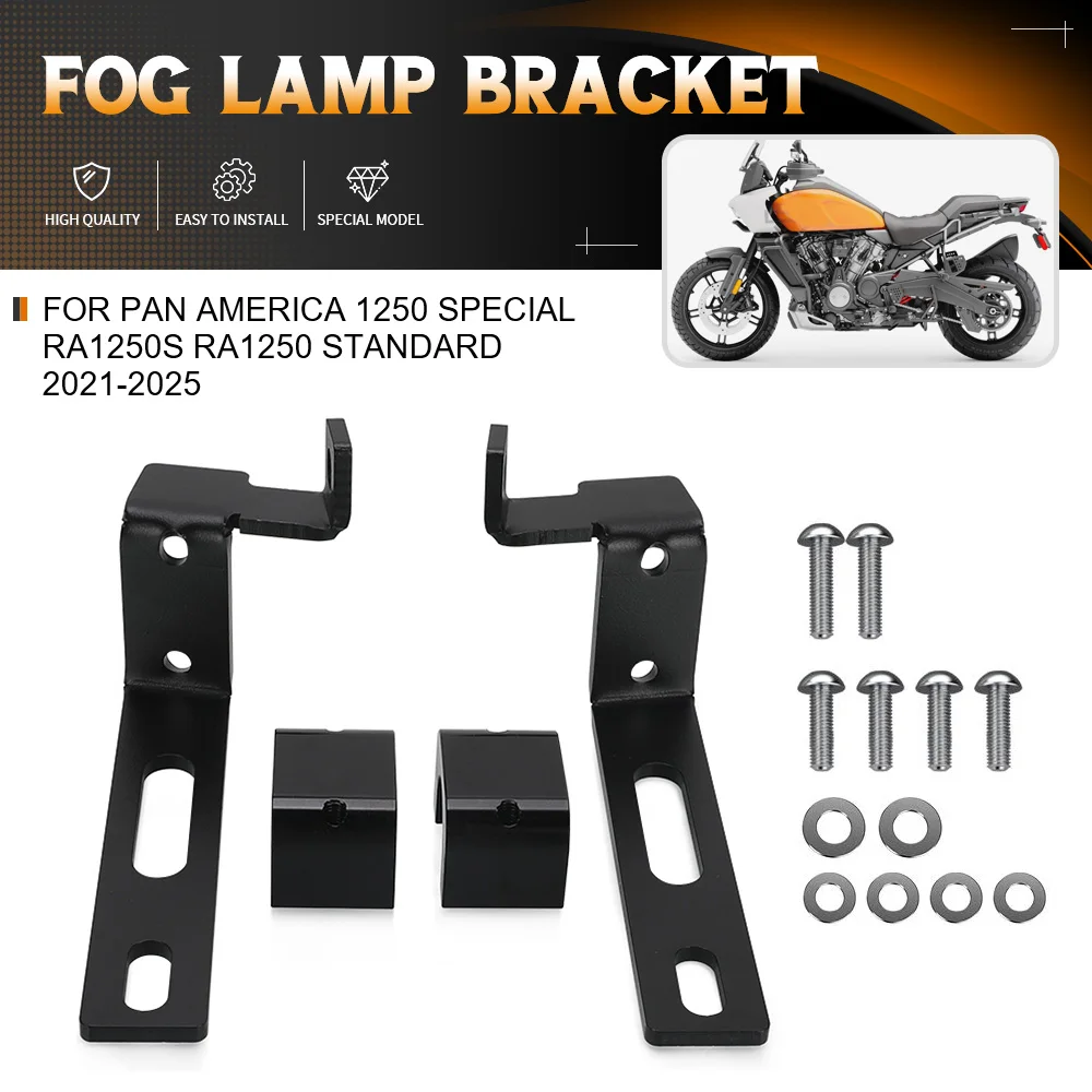 

For Pan America 1250 Special RA1250S RA1250 Standard 2021-2025 Motorcycle Auxiliary Light Bracket Lower Driving Light Mount