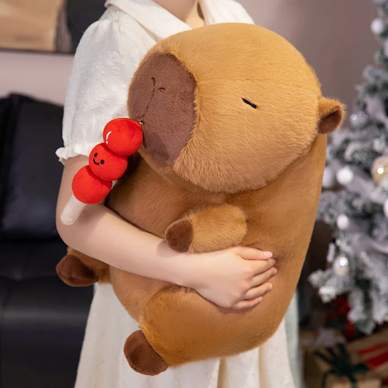 1Pc 23-45CM Nieuwe Kapibala Capybara Knuffel Kawaii Capybara met Sjaal Kussen Lelijke Cavia pop voor Verjaardagscadeau
