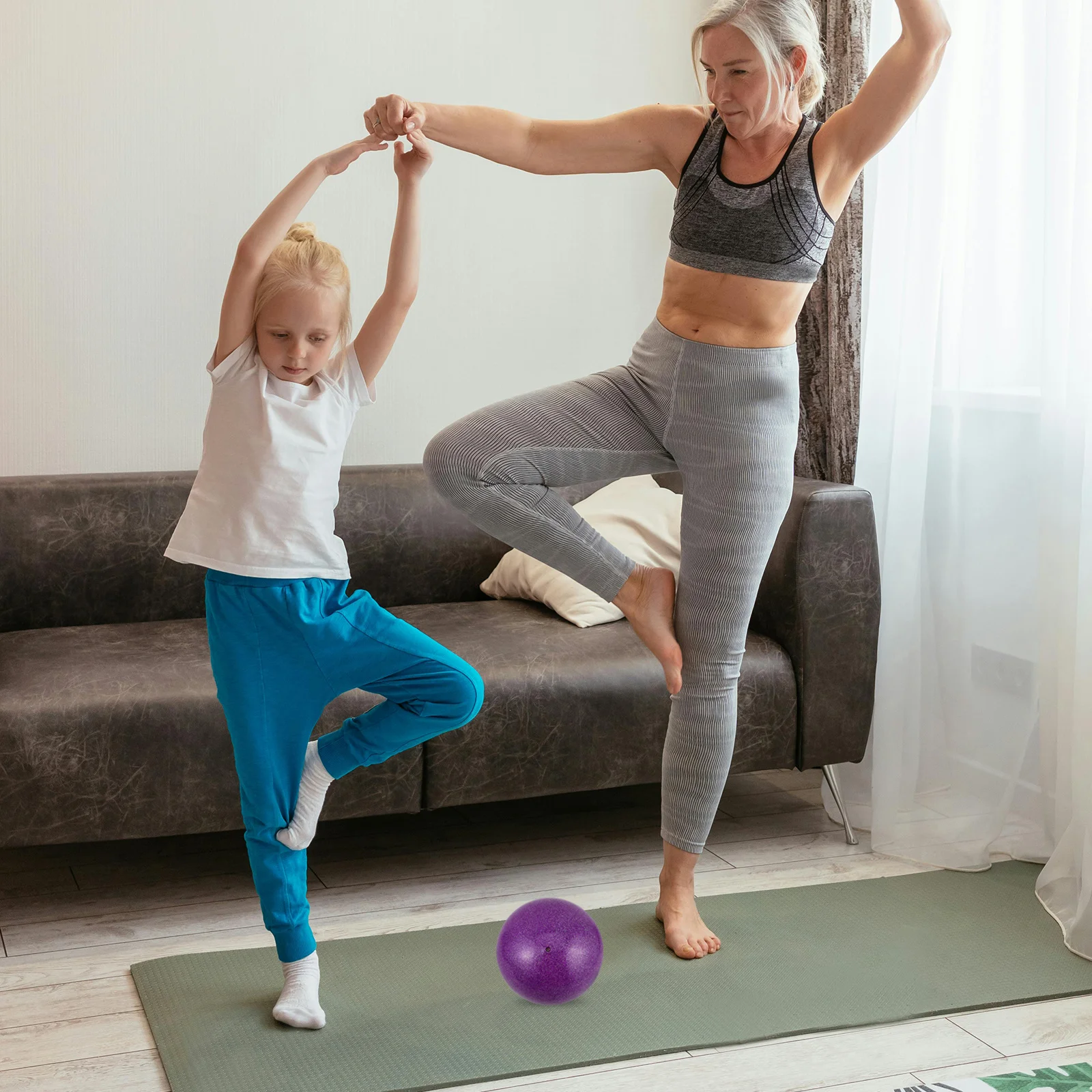 1 قطعة الجمباز الفني الصغير القابل للنفخ لحجم مناسب لممارسة الرقص معدات التدريب كرة الجمباز