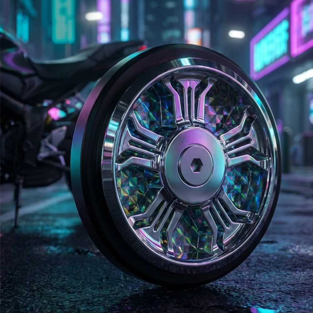 59mm Motorcycle Accessories Modified Reflective Plate Night Driving Warning Plate Luminous Film Body Light Reflector for Yamaha