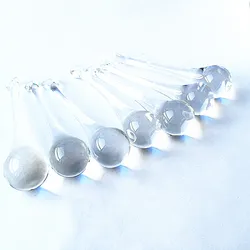 Top Quality 20pcs Clear Glass Raindrops Chandelier Prisms Lighting Parts (Free Rings) 63mm Curtain Accessories Home Decoration