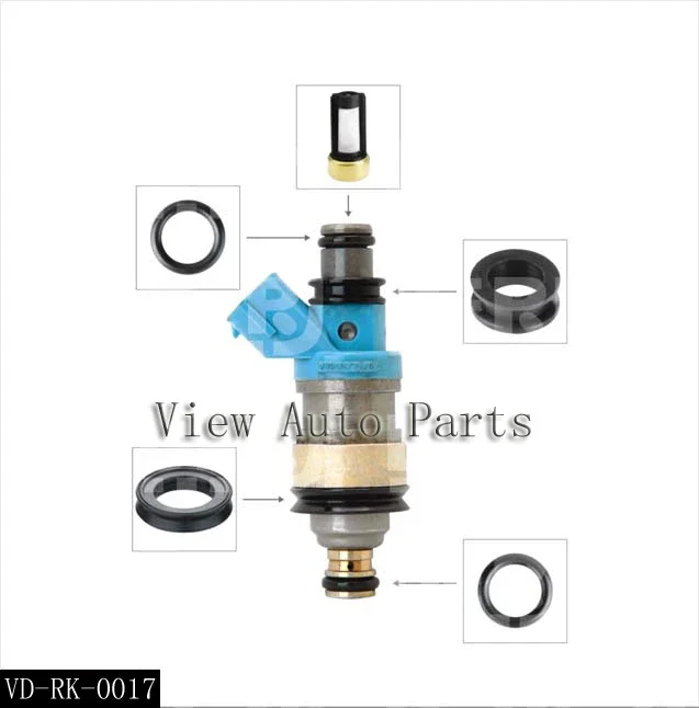6 sets For Toyota-Lexus 3.0L V6 Fuel Injector Repair & Service Kits Including Filter FKM seals O-Rings RK-0017
