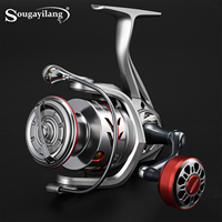 Sougayilang Aluminum Alloy Spinning Reel 4.7:1/5.0:1 Gear Ratio Precision CNC Gear High Cost-effective Fishing Reel Max Drag16kg